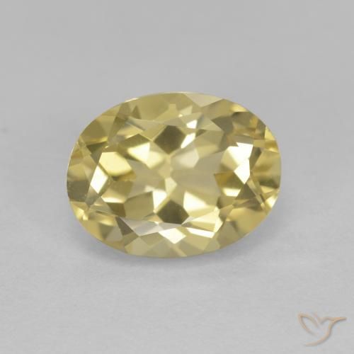 Béryl doré taille ovale de 1,93 ct, 9,1 x 7,1 mm de Madagascar, Photo A