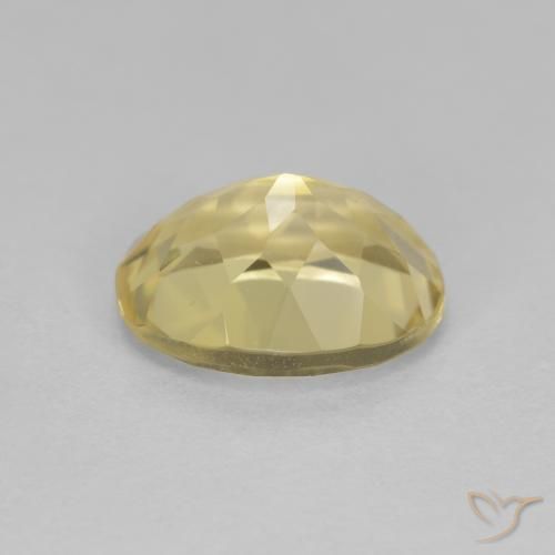 Golden Beryl Gemstone in 9 x 7 mm (calibrated) Size for Sale, Golden Beryl Stone in Light Yellow Color