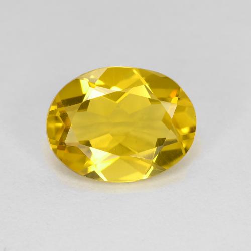 Yellowish Gold Золотой Берилл Камень - 1.5ct Фасетный Овал (ID: 604530)