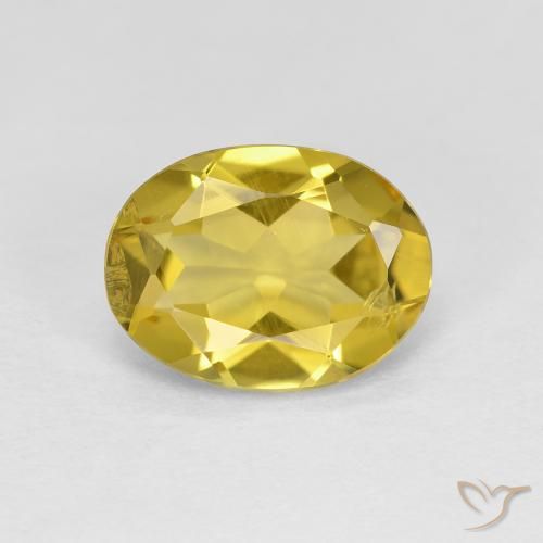 1.49 ct Oval Cut Golden Beryl, 9 x 6.8 mm From Madagascar, Photo A