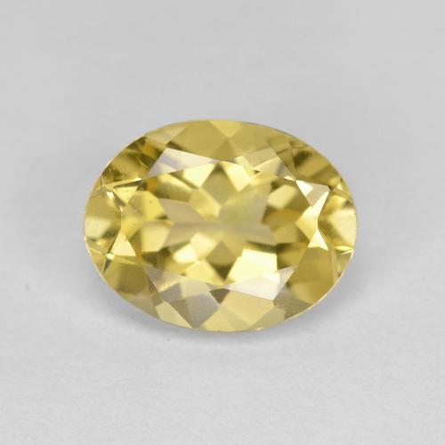Medium-Light Yellow Золотой Берилл Камень - 1.8ct Фасетный Овал (ID: 604538)