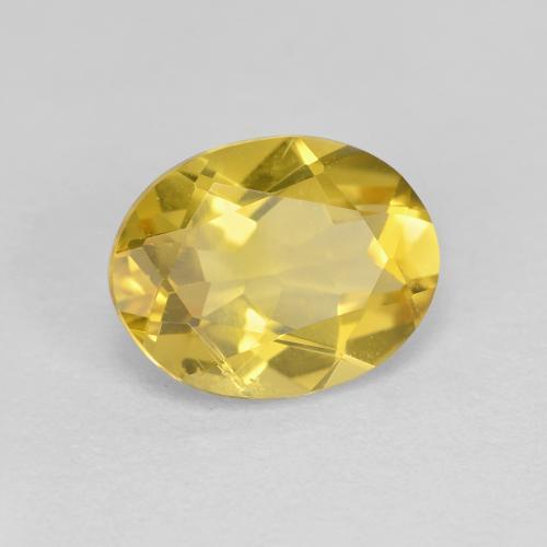 1.73 ct Yellow Golden Beryl Stone, Natural Golden Beryl in Oval Facet Shape for Sale