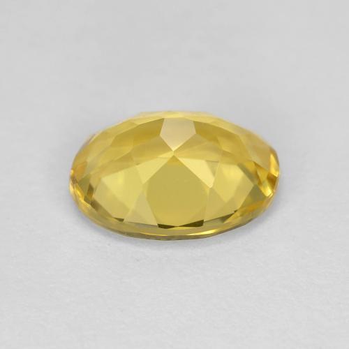 Golden Beryl Gemstone in 9 x 7 mm (calibrated) Size for Sale, Golden Beryl Stone in Tuscany Yellow Color