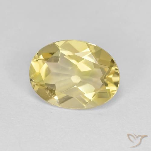 1.52 ct Yellow Golden Beryl Stone, Natural Golden Beryl in Oval Facet Shape for Sale