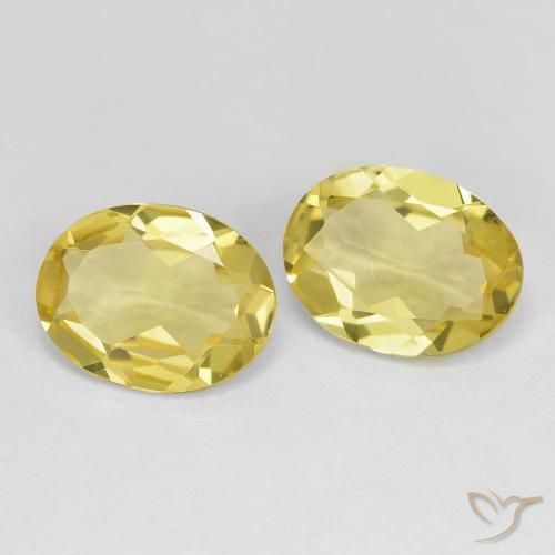 2.68 ctw Yellow Golden Beryl Stones, Natural Golden Beryl in Oval Facet Shape for Sale
