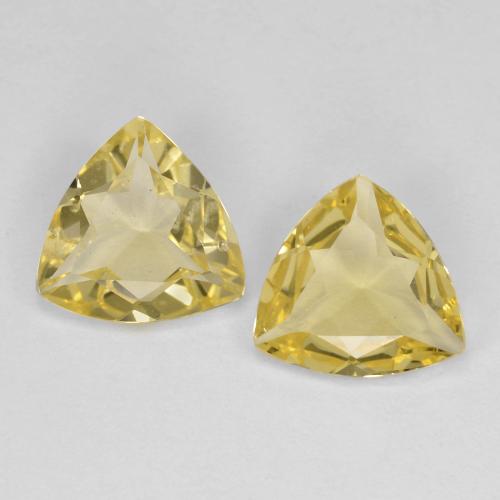 Light Gold Golden Beryl Gem - 1.1ct Trillion Facet (ID: 604664)