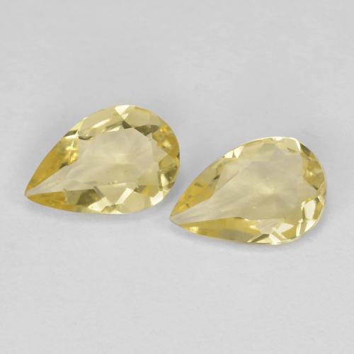 Light Gold Golden Beryl Gem - 0.4ct Pear Facet (ID: 604665)
