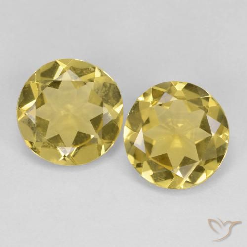 3.22 ct Round Cut Golden Beryl, 8.1 mm From Madagascar, Photo A