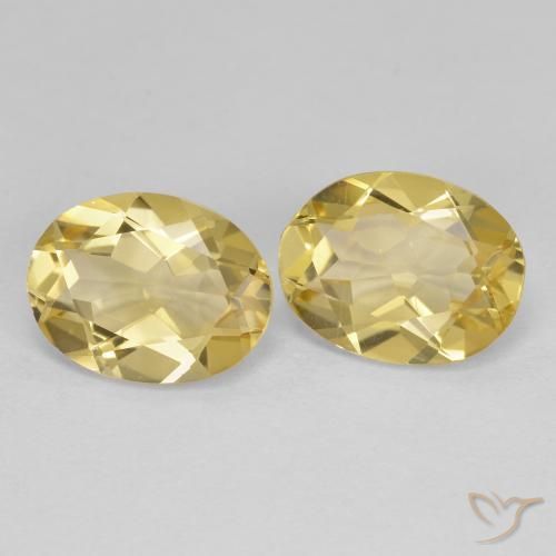 3.36 ctw Yellow Golden Beryl Stones, Natural Golden Beryl in Oval Facet Shape for Sale