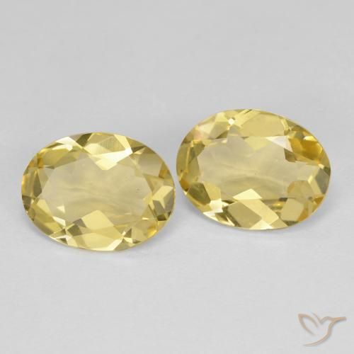 2.67 ctw Yellow Golden Beryl Stones, Natural Golden Beryl in Oval Facet Shape for Sale