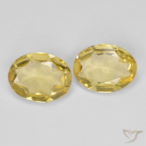 2.96 ctw Yellow Golden Beryl Stones, Natural Golden Beryl in Oval Facet Shape for Sale