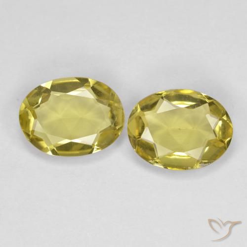 1.9 ct Oval Cut Golden Beryl, 8 x 6.1 mm From Madagascar, Photo A
