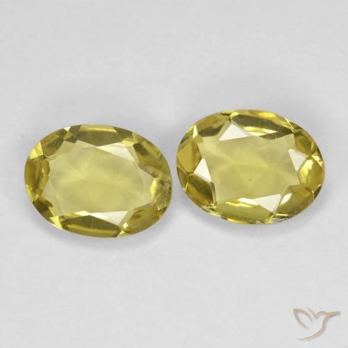 1.90 ctw Yellow Golden Beryl Stones, Natural Golden Beryl in Oval Facet Shape for Sale