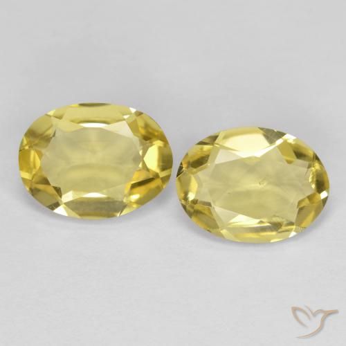 2.1 ct Oval Cut Golden Beryl, 8.2 x 6.2 mm From Madagascar, Photo A