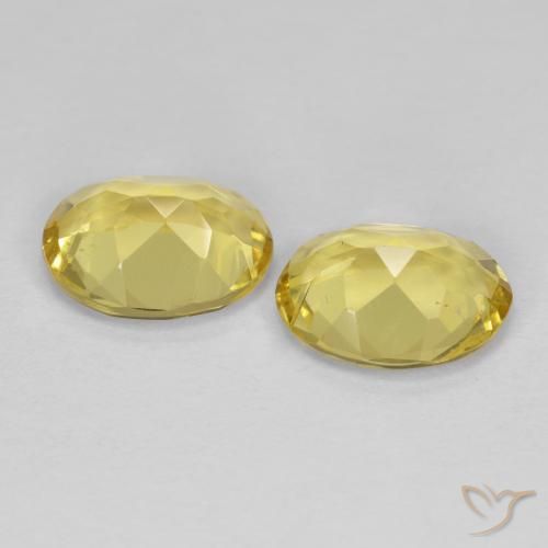 Golden Beryl Gemstones in 8 x 6 mm (calibrated) Size for Sale, Golden Beryl Stones in Tuscany Yellow Color