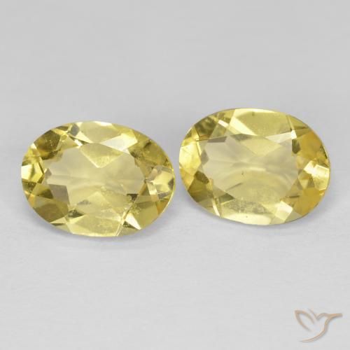 2.31 ctw Yellow Golden Beryl Stones, Natural Golden Beryl in Oval Facet Shape for Sale