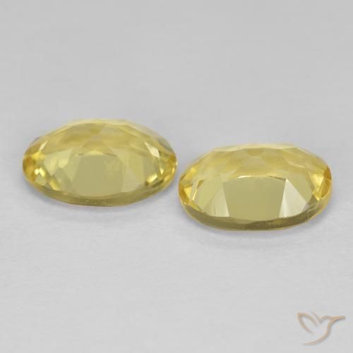 Golden Beryl Gemstones in 8 x 6 mm (calibrated) Size for Sale, Golden Beryl Stones in Tuscany Yellow Color