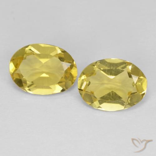 2.16 ct Oval Cut Golden Beryl, 8.1 x 6.2 mm From Madagascar, Photo A