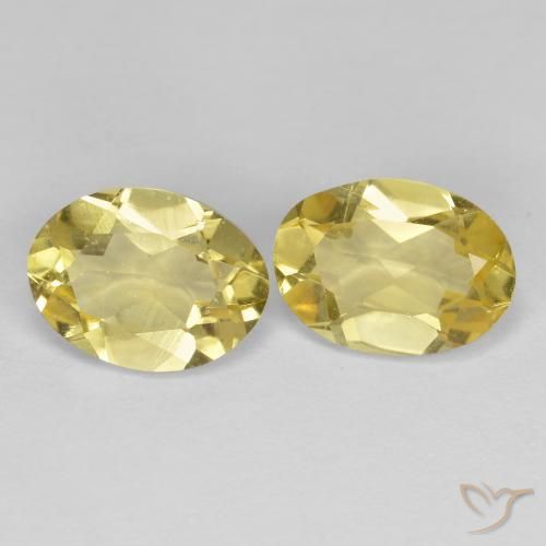 2.22 ctw Yellow Golden Beryl Stones, Natural Golden Beryl in Oval Facet Shape for Sale