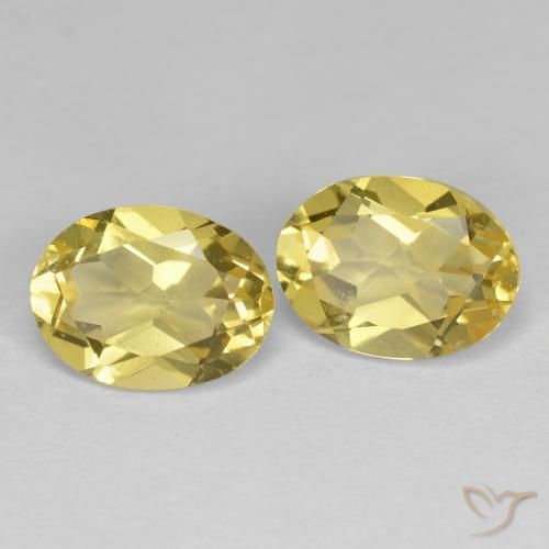 2.43 ctw Yellow Golden Beryl Stones, Natural Golden Beryl in Oval Facet Shape for Sale
