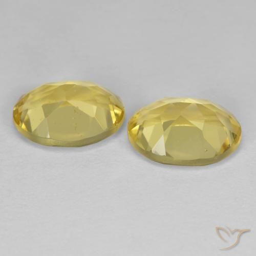 Golden Beryl Gemstones in 8 x 6 mm (calibrated) Size for Sale, Golden Beryl Stones in Tuscany Yellow Color