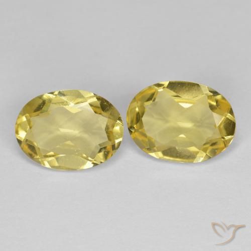 2.04 ctw Yellow Golden Beryl Stones, Natural Golden Beryl in Oval Facet Shape for Sale