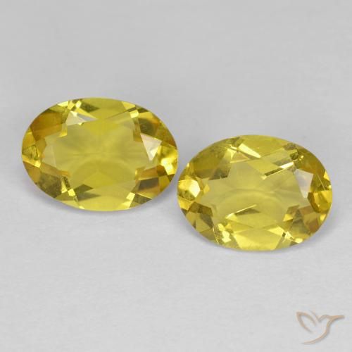 2.09 ctw Yellow Golden Beryl Stones, Natural Golden Beryl in Oval Facet Shape for Sale