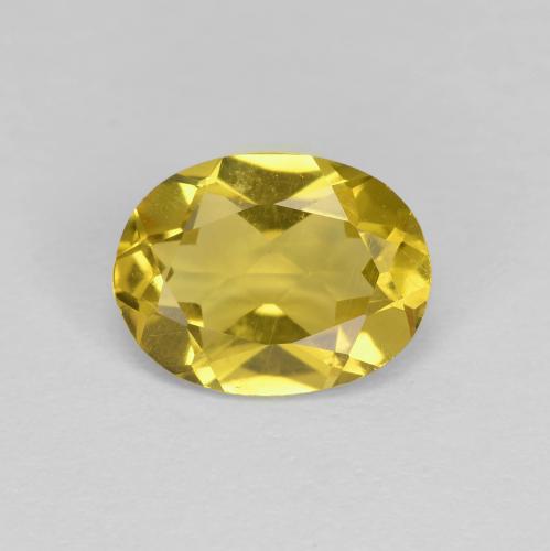 Yellow Golden Beryl Gem - 1.1ct Oval Facet (ID: 608271)