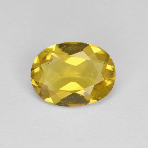 Dijon Yellow Золотой Берилл Камень - 1ct Фасетный Овал (ID: 608274)