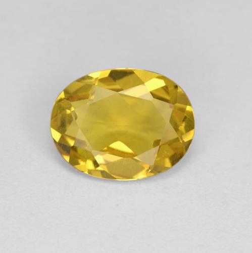 1.07ct Oval Facet Yellow Golden Beryl from Madagascar, Dimension 8 x 6.2mm, VVS-VS Clarity, Natural untreated gemstone, 1pc Golden Beryl in Honey Yellow Color, Mohs Hardness of 7.5 - 8 suitable for daily wear jewelry, Photo A
