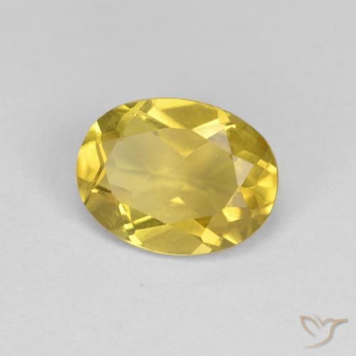 1.13 ct Yellow Golden Beryl Stone, Natural Golden Beryl in Oval Facet Shape for Sale