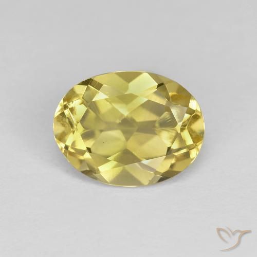 1.25ct Natural Light Golden-Yellow Golden Beryl, Oval, VS