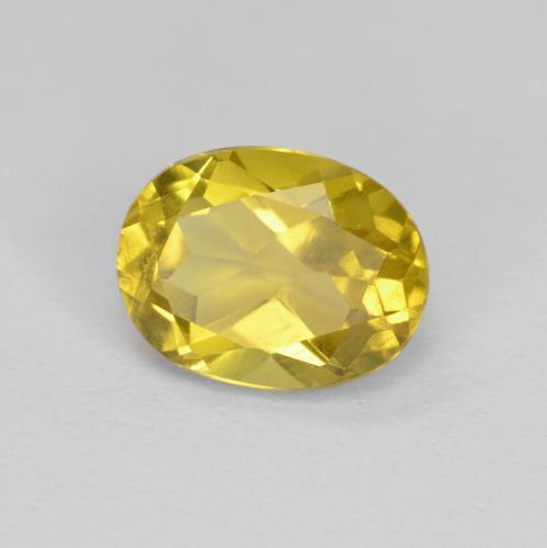 1.36 ct Yellow Golden Beryl Stone, Natural Golden Beryl in Oval Facet Shape for Sale