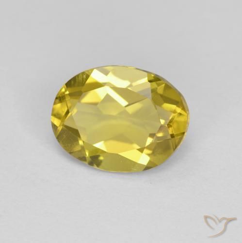 1.14 ct Yellow Golden Beryl Stone, Natural Golden Beryl in Oval Facet Shape for Sale