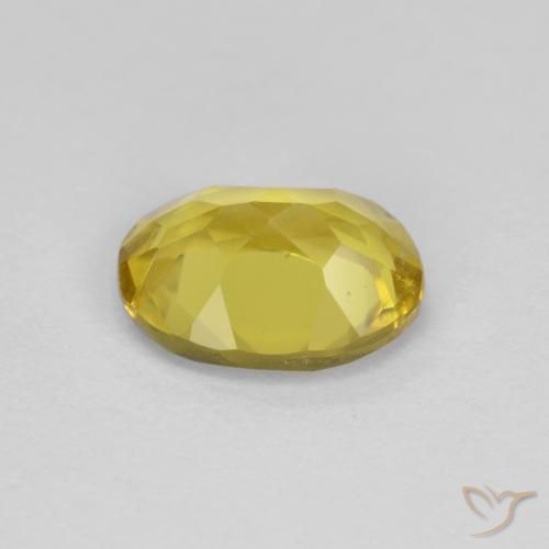 Golden Beryl Gemstone in 7.1 x 6.1 mm Size for Sale, Golden Beryl Stone in Medium-Light Yellow Color