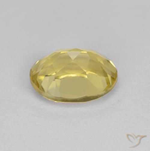 Golden Beryl Gemstone in 8 x 6 mm (calibrated) Size for Sale, Golden Beryl Stone in Mustard Yellow Color