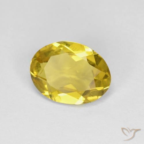 1.11 ct Yellow Golden Beryl Stone, Natural Golden Beryl in Oval Facet Shape for Sale