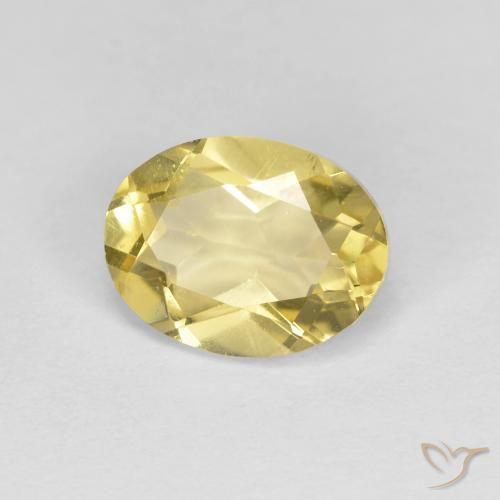 1.23 ct Yellow Golden Beryl Stone, Natural Golden Beryl in Oval Facet Shape for Sale