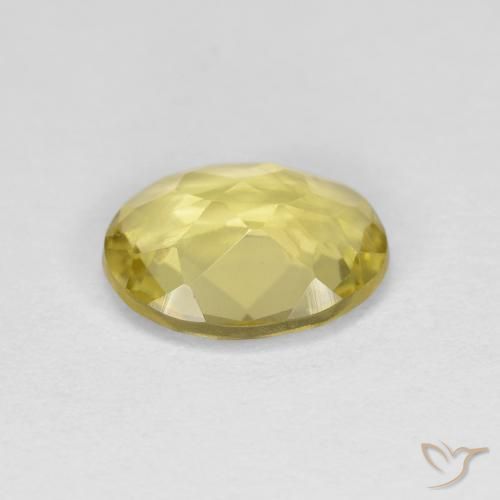 Golden Beryl Gemstone in 8.2 x 6.3 mm Size for Sale, Golden Beryl Stone in Light Golden-Yellow Color