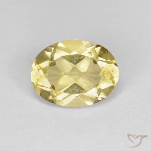 1.38ct Natural Light Earthy Yellow Golden Beryl, Oval, VS