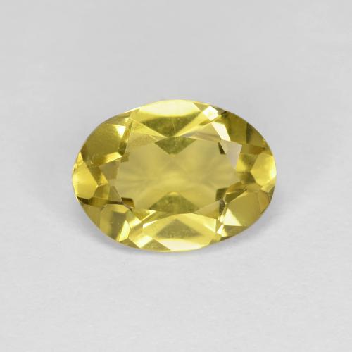 Light Yellow Golden Beryl Gem - 1.2ct Oval Facet (ID: 608471)