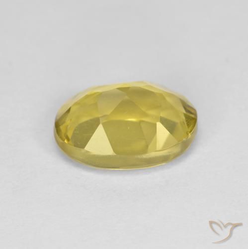 Golden Beryl Gemstone in 8 x 6 mm (calibrated) Size for Sale, Golden Beryl Stone in Light Yellow Color
