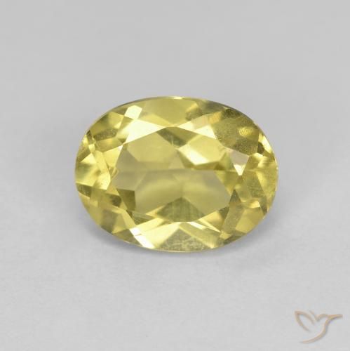 8 x 6,1mm gelber Goldener Beryll im Ovalschliff aus Madagaskar, Gewicht 1,29 ct, Garantiert echter Edelstein in VS Reinheit, 1 Stück Goldener Beryll - die Farbe ist Hellgelb, Mohs-Härte von 7,5 - 8 Geeignet für den täglichen Gebrauch im Schmuck, Photo A