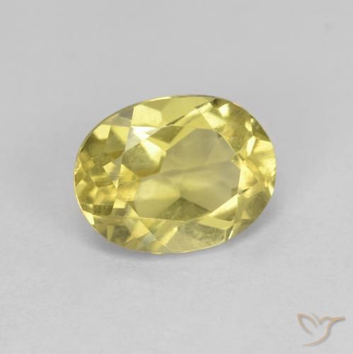 1.29 ct Yellow Golden Beryl Stone, Natural Golden Beryl in Oval Facet Shape for Sale