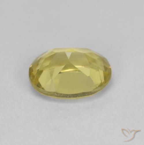 Golden Beryl Gemstone in 8 x 6 mm (calibrated) Size for Sale, Golden Beryl Stone in Light Yellow Color
