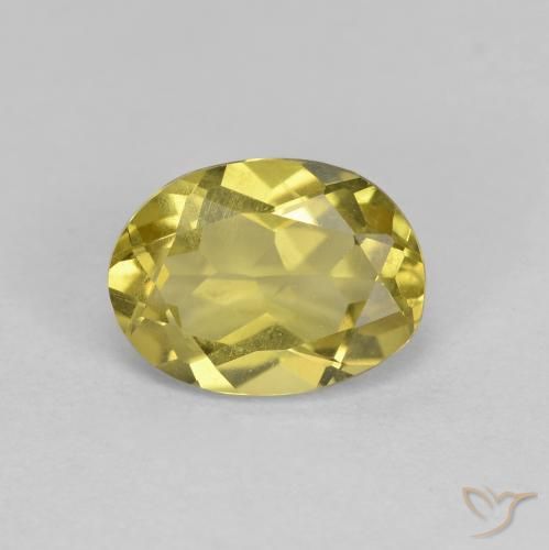 Light Yellow Golden Beryl Gem - 1.2ct Oval Facet (ID: 608953)