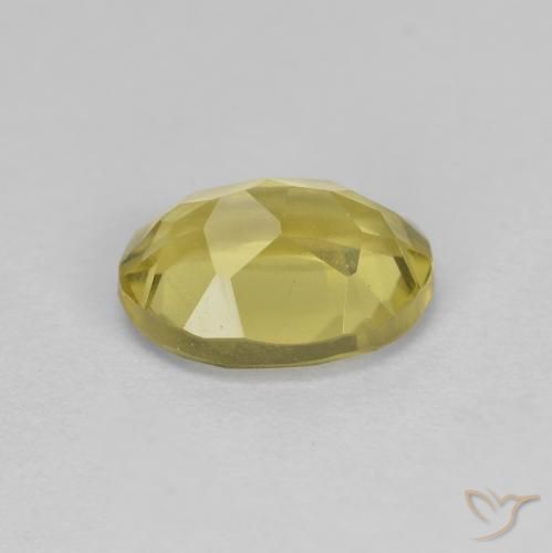 Golden Beryl Gemstone in 8 x 6 mm (calibrated) Size for Sale, Golden Beryl Stone in Light Yellow Color