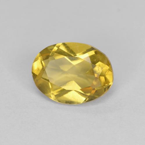 1.10 ct Yellow Golden Beryl Stone, Natural Golden Beryl in Oval Facet Shape for Sale
