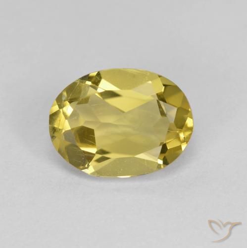 1,25 ct ovaler gelber Goldener Beryll aus Madagaskar, Größe 8,1 x 6,1mm, Garantiert natürlicher Edelstein, VS Reinheit, 1 Stück Goldener Beryll in Mittelgelb Farbe, Mohs-Härte von 7,5 - 8 Geeignet für den täglichen Gebrauch im Schmuck, Photo A