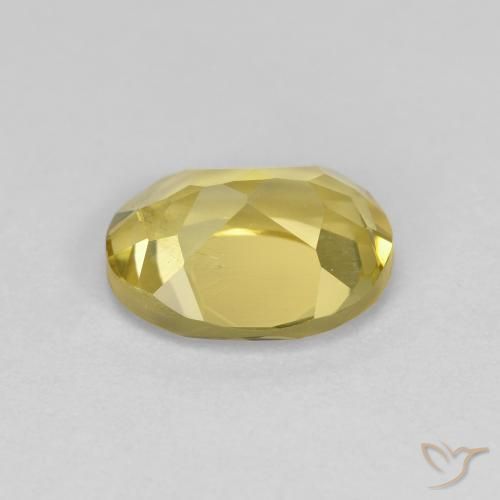 Golden Beryl Gemstone in 8 x 6 mm (calibrated) Size for Sale, Golden Beryl Stone in Medium Yellow Color